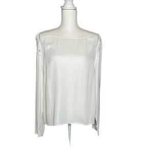 Reiss Long Sleeve Frill Shoulder Emilia Top
